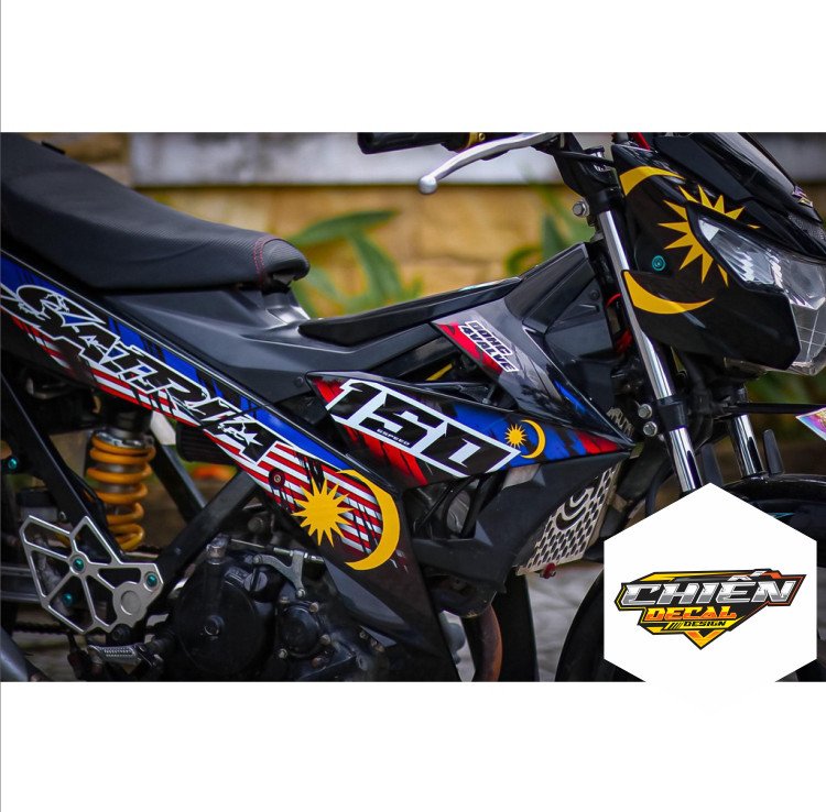 Tem rời xe satria - raider F150 mẫu tem chế mã lai