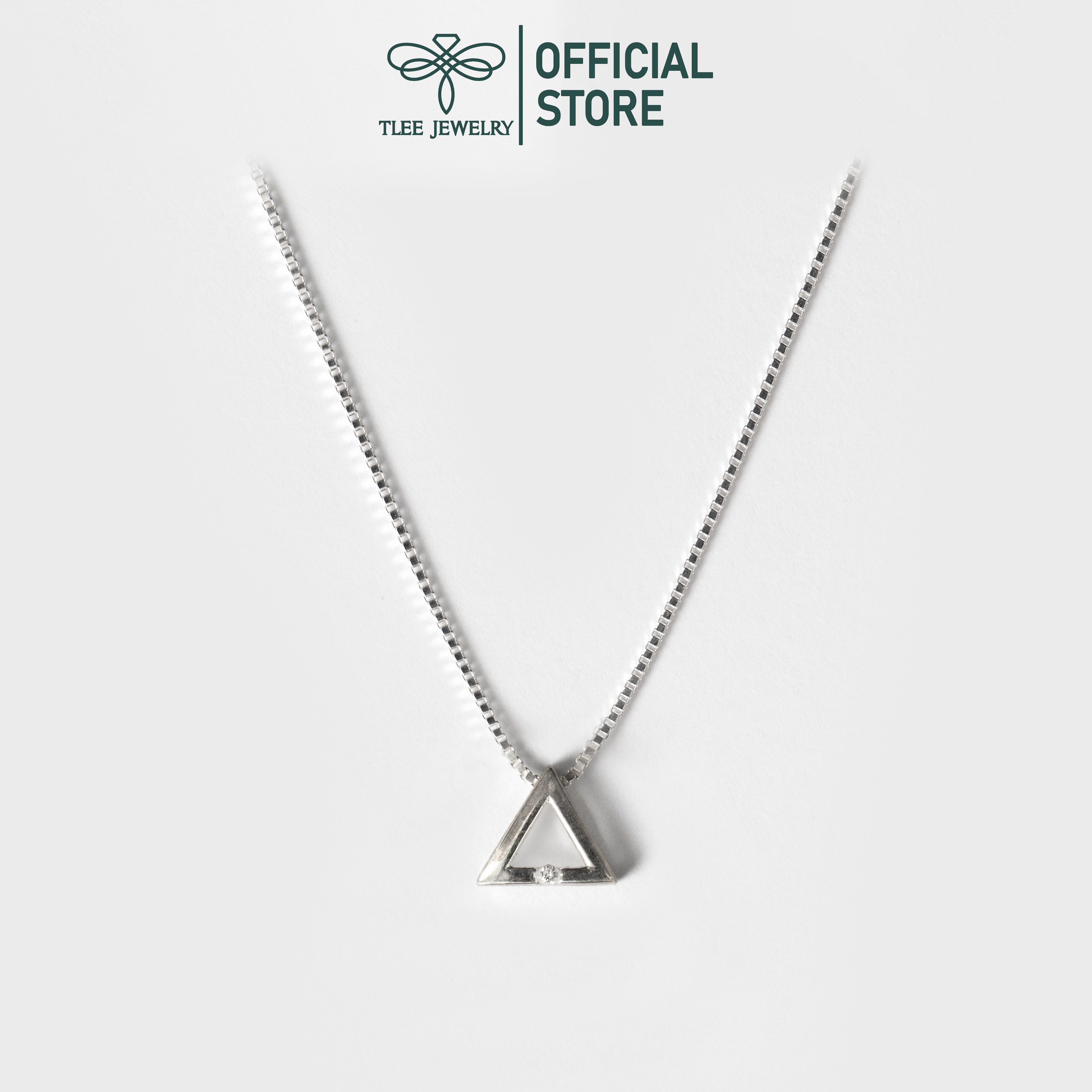 Vòng cổ bạc nữ TLEE hình khối tam giác basic TleeJewelry D0113