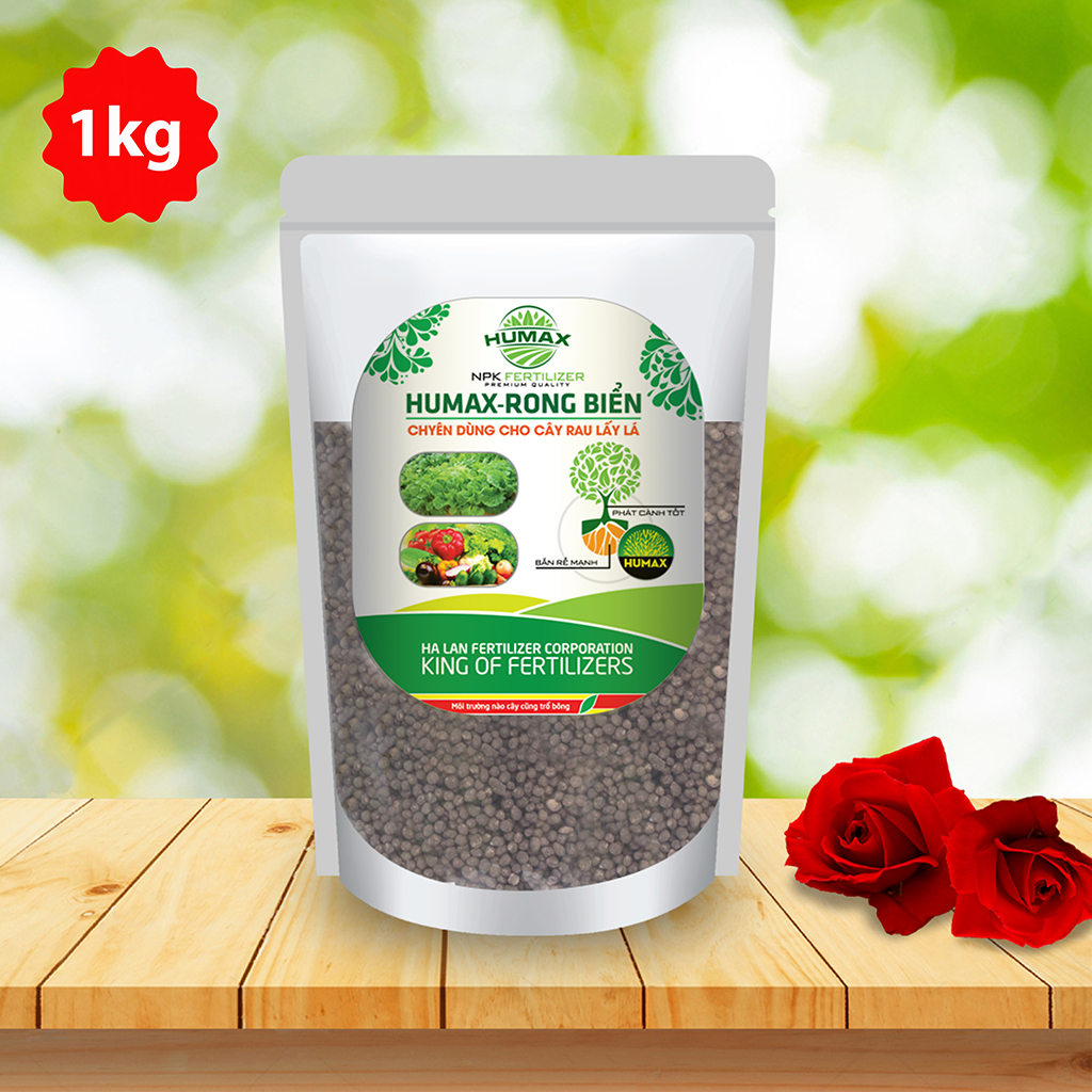 Phân bón NPK Humax rong biển chuyên dùng rau lấy lá (1kg)