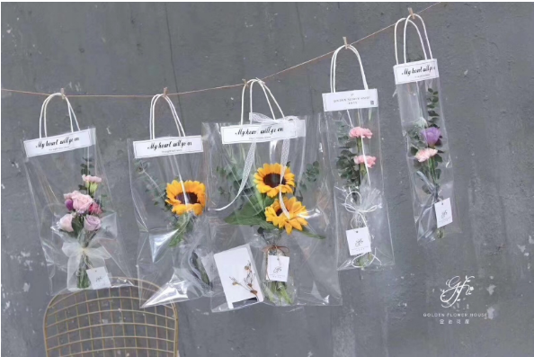 Combo 10 túi kiếng đựng hoa trong suốt túi đựng gấu bông quà tặng