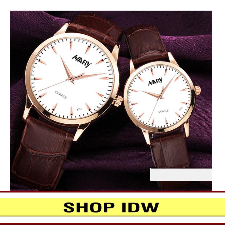 Đồng hồ nam nữ dây da cao cấp nary idw s0141