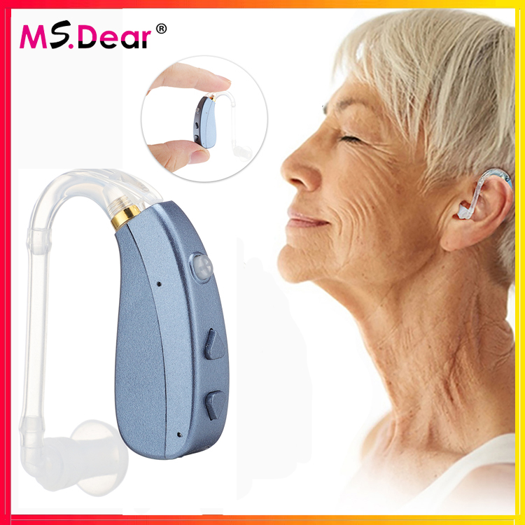 Máy trợ thính kỹ thuật số có thể sạc lại Bộ khuếch đại âm thanh BTE Bộ tăng cường âm thanh Điều hòa không khí Tai nghe không dây 3 chế độ Giảm tiếng ồn cho người già Điếc