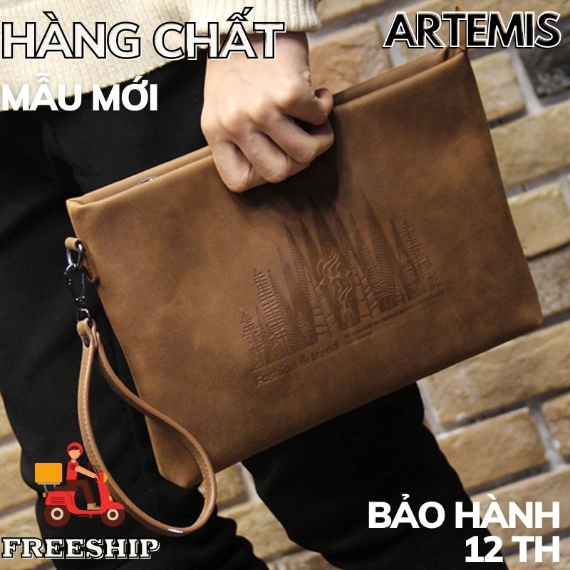 [2 NGÀY ƯU ĐÃI] Túi Bóp clutch nam da cầm tay kích thước nhỏ gọn chính hãng Artemis P02YTH1 hiện đại lịch lãm hàng đẹp, cao cấp sang trọng, chất Siêu bền, phong cách Hàn Quốc cá tính mẫu mới đi chơi, du lịch, đi tiệc, đi làm
