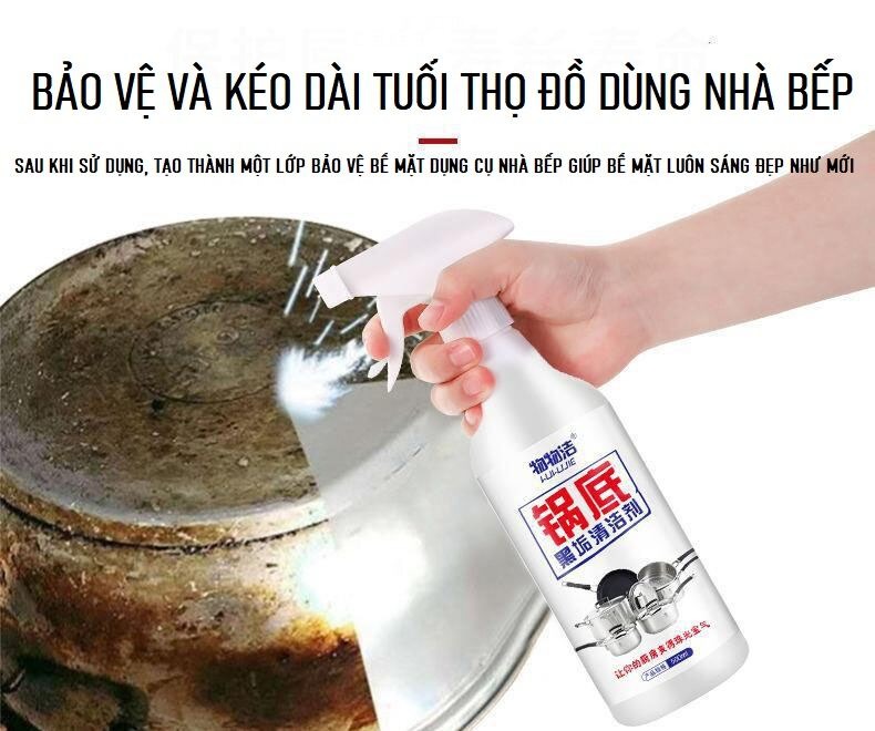 tẩy xoong nồi siêu sạch tẩy nồi siêu sạch tẩy xoong nồi nước tẩy nồi xoong 500ml,thần kỳ đánh bay mọi vết bẩn trong không gian bếp, dầu mỡ,bếp ga,đáy xoong,đáy chảo