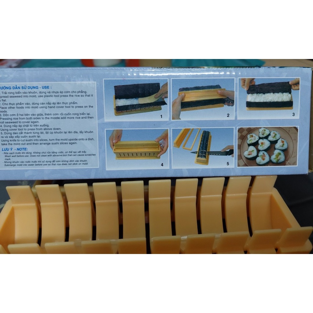Khuôn sushi nhựa cao cấp hình tim - vt