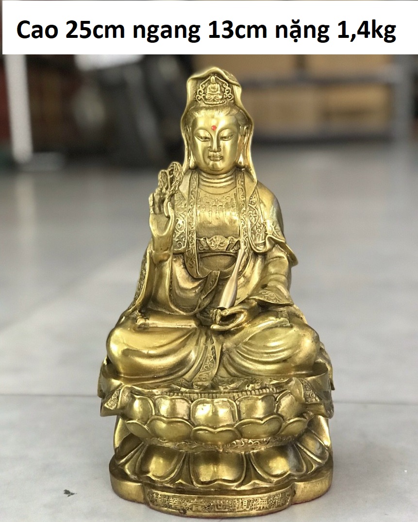 Tượng phật bà quan âm bằng đồng MS66