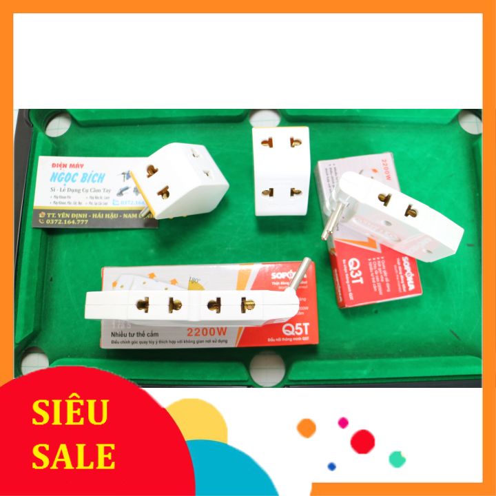 Phích cắm điện thông minh 1 chia 3 và 1 chia 5 SOPOKA Q3,Q5,P11,P7