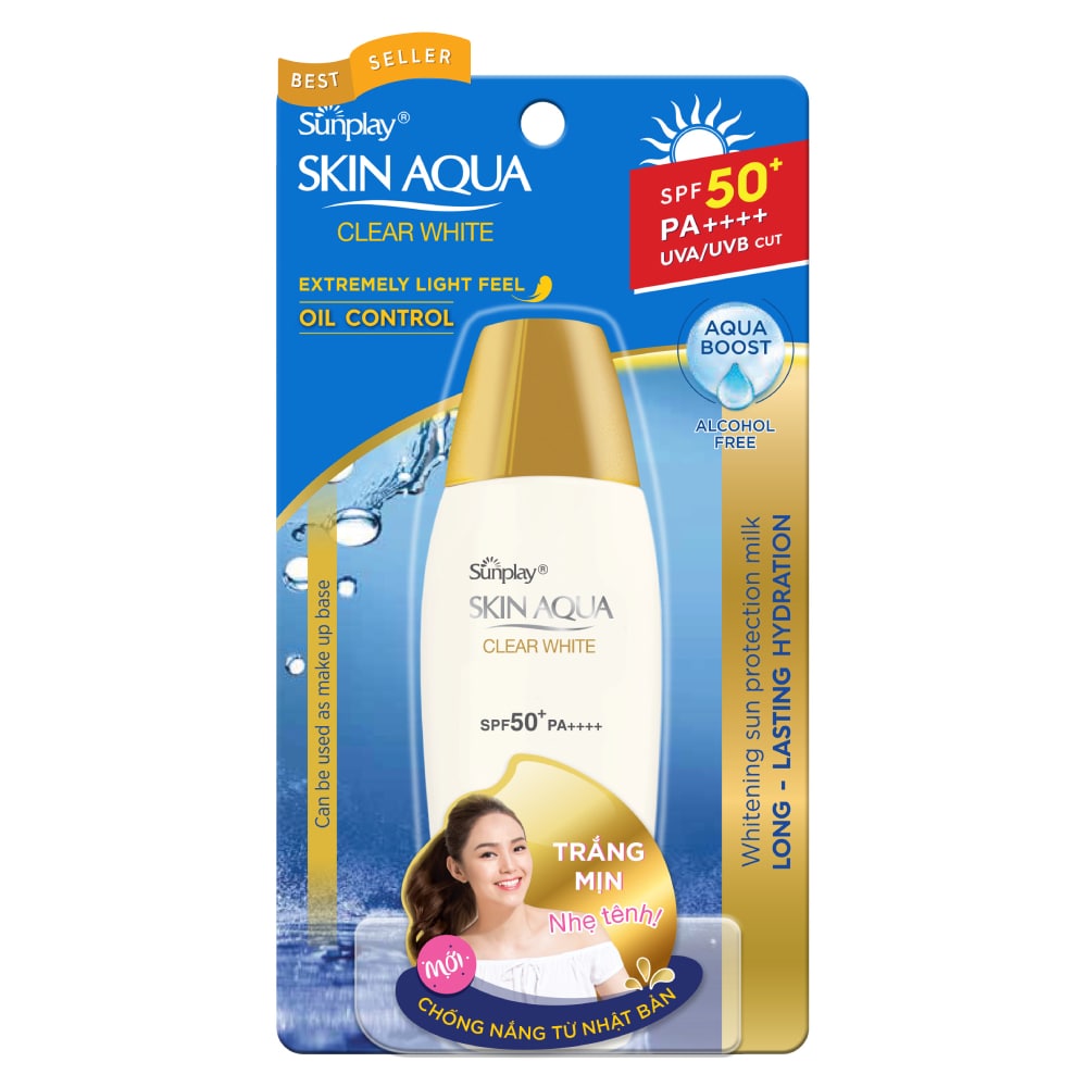 Kem chống nắng Sunplay Skin Aqua Trắng Mịn Tối Ưu SPF 50 55gr