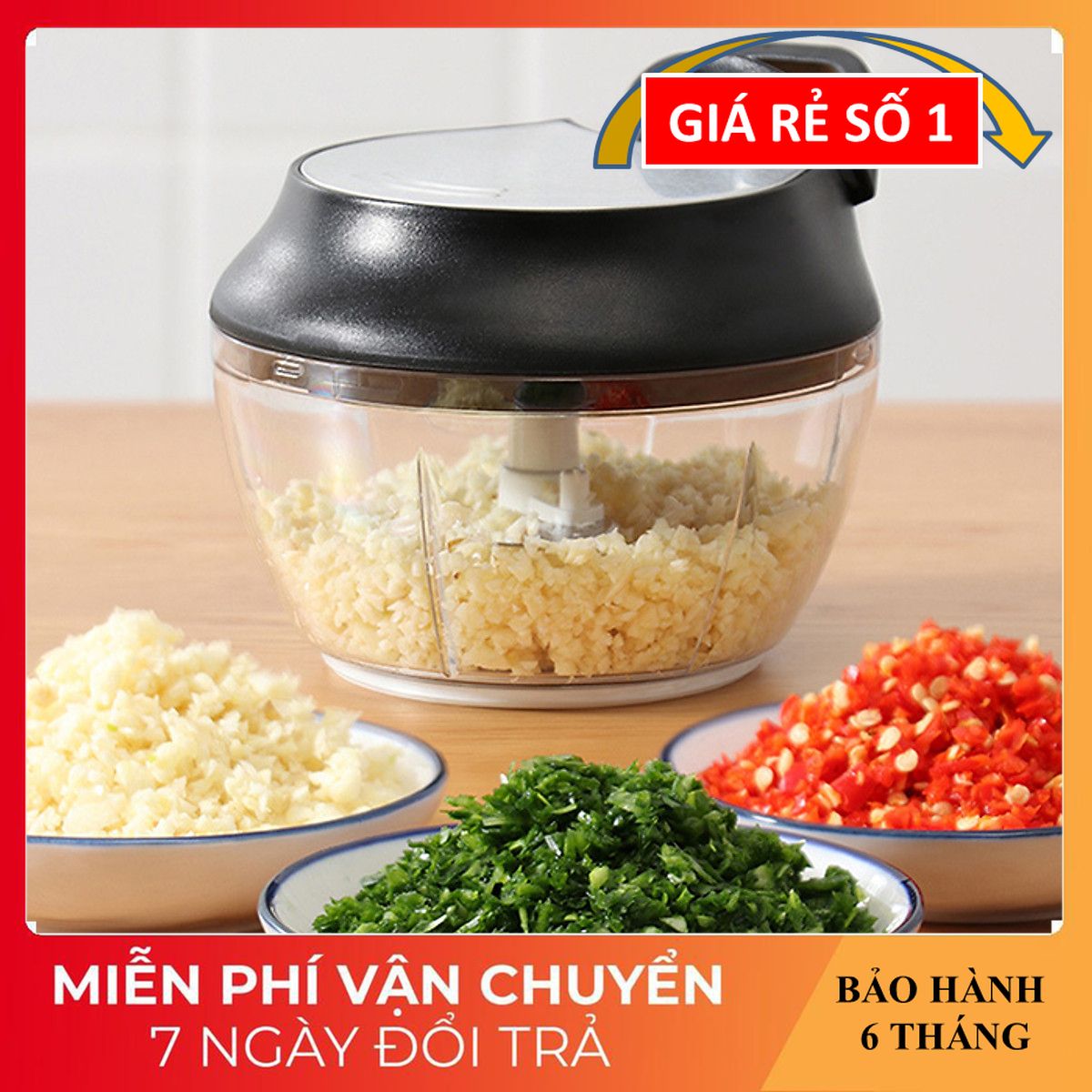 Máy Xay Cầm Tay Đa Năng, Xay Gia Vị Tỏi Ớt, Đồ Ăn Dặm Cho Bé V2