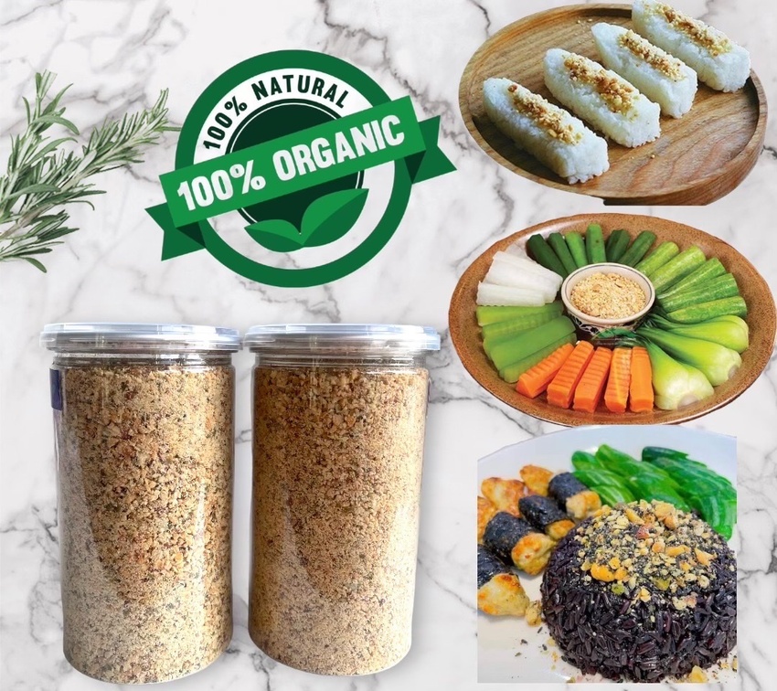 Muối mè hạt dinh dưỡng ăn chay, muối vừng hạt dinh ngũ cốc không đường ăn kiêng giảm cân tốt sức khoẻ  tim mạch, người bệnh tiểu đường , hũ 450g