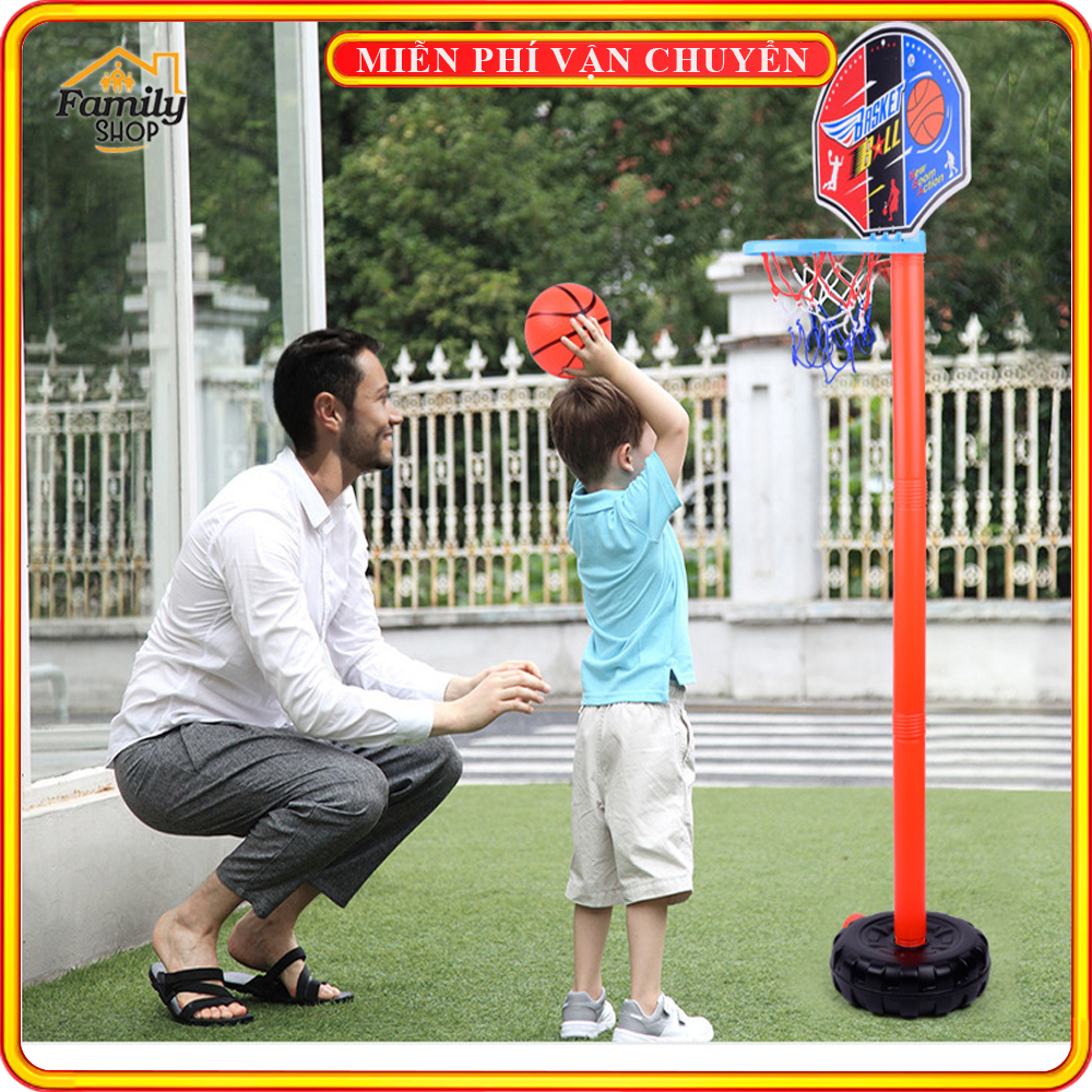 Bộ đồ chơi bóng rổ cho bé từ 3 tuổi phát triển chiều cao cho bé [Có thể điều chỉnh độ cao phù hợp]