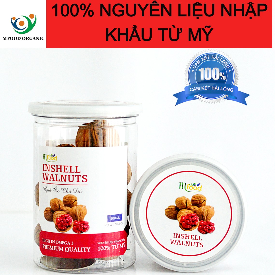 [HCM]Quả Óc Chó Đỏ Mỹ Hũ 200gram - Thương Hiệu MFOOD