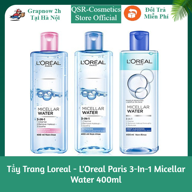 Tẩy trang loreal - l'oreal paris 3-in-1 micellar water 400ml