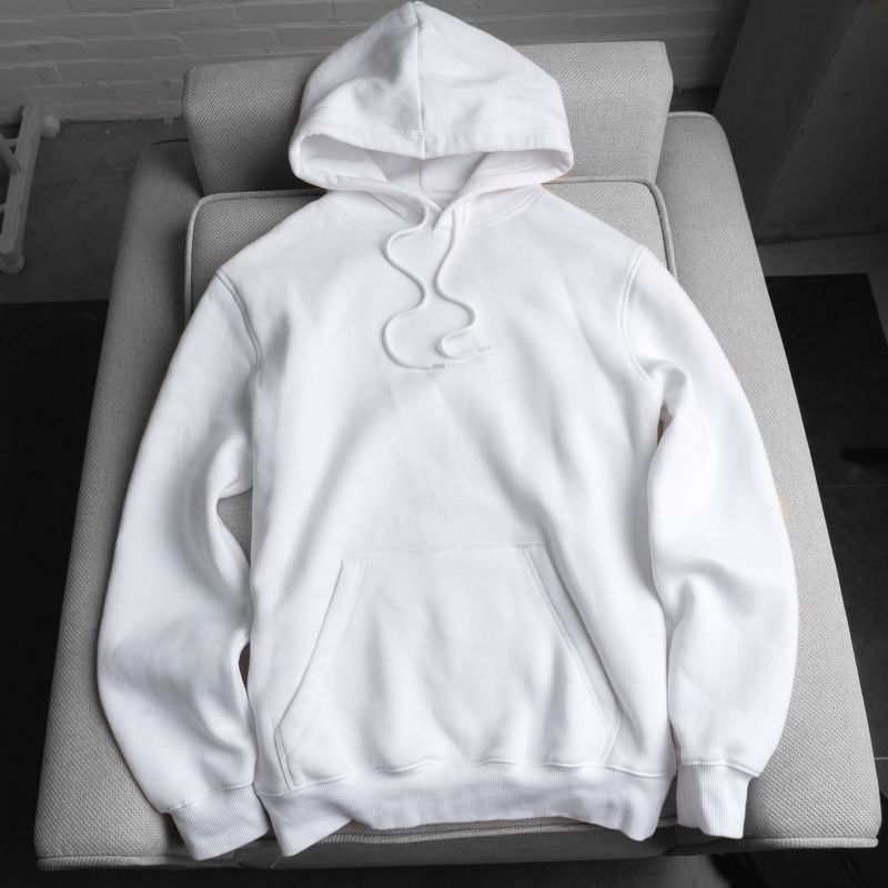 Áo hoodie trắng trơn unisex - áo khoác nỉ bông hoodie basic white - hoodie chui đầu thời trang nam nữ phong cách