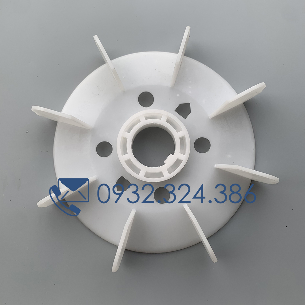 Cánh quạt làm mát động cơ y180-4,6,8, cánh quạt làm mát y180 lỗ trục 52mm