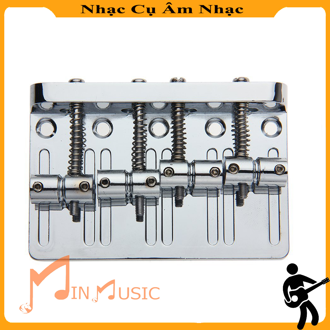 Ngựa Đàn Guitar Bass 4 Dây I String Fixed Saddle Bass Bridge Tailpiece for Electric Bass Guitar Jazz Bass or Precision