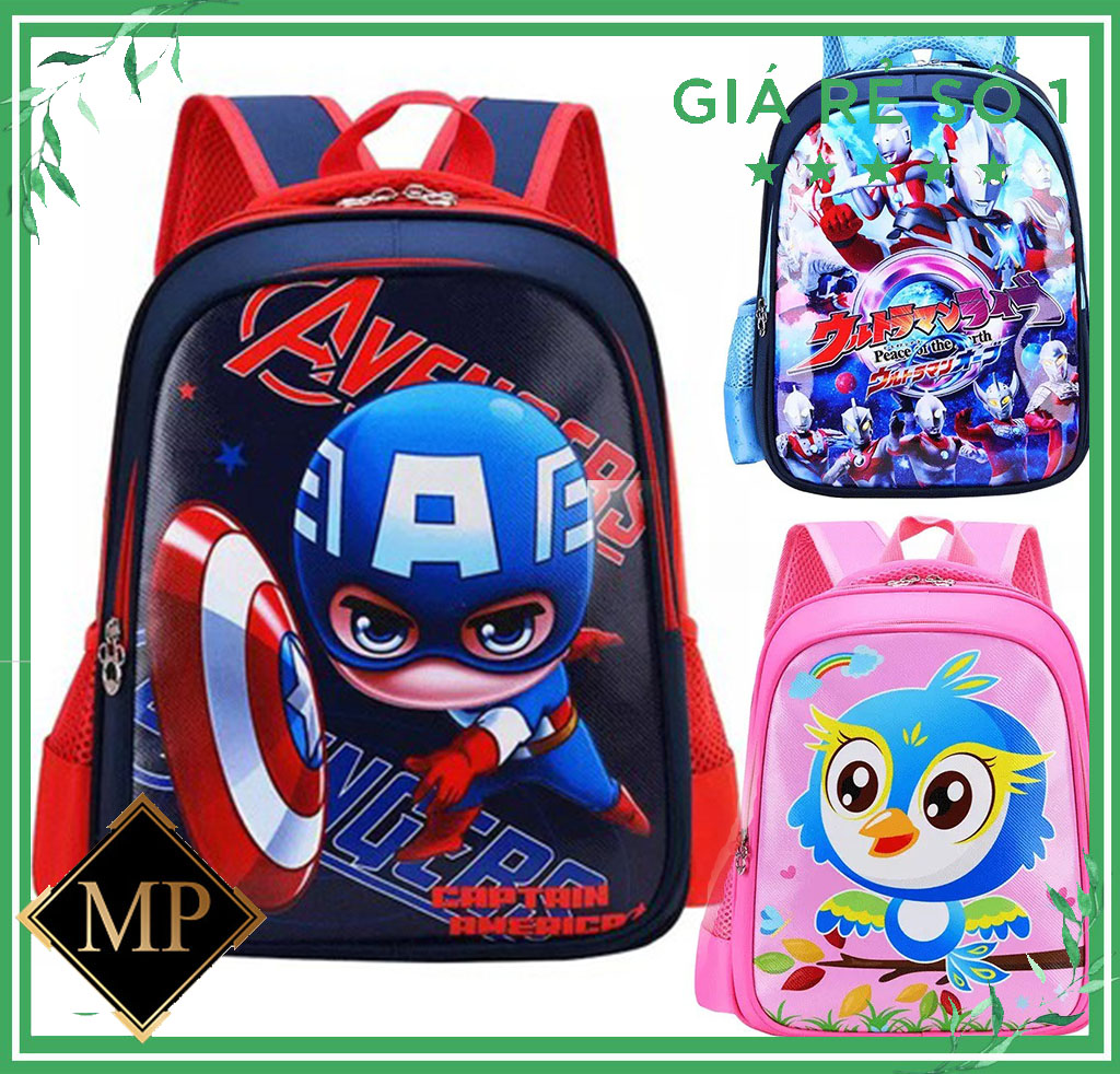 [Mẫu giáo lớn + lớp 1 -size 35 - ĐỦ MẪU CHO BÉ TRAI VÀ BÉ GÁI] ba lô học sinh siêu nhẹ dành cho bé trai (balo hoc sinh di hoc cap 1), cặp sách trẻ em tiểu học hình siêu nhân.