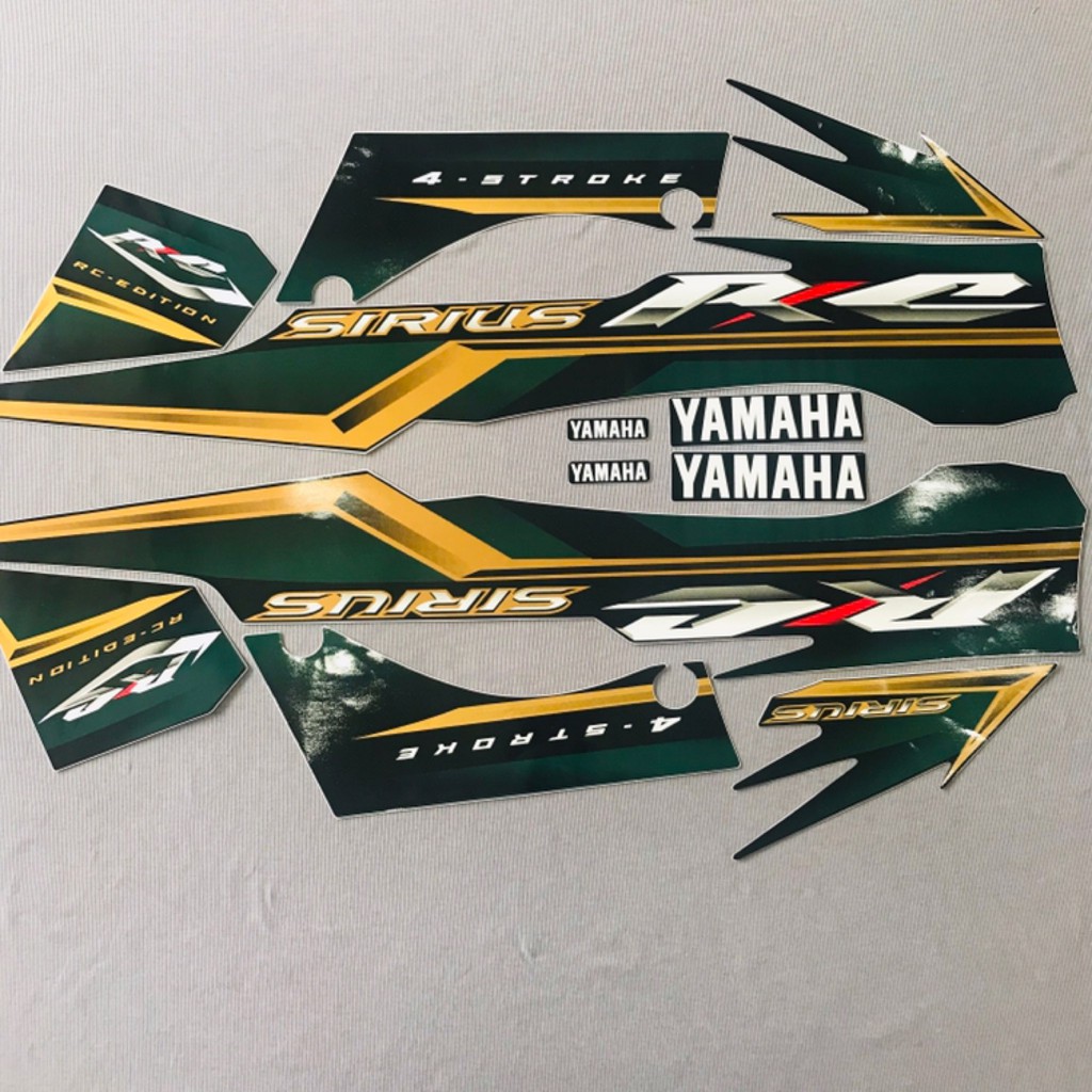 Nguyên bộ tem rời 3 lớp zin thái dán xe máy Yamaha Sirius RC màu xanh rêu