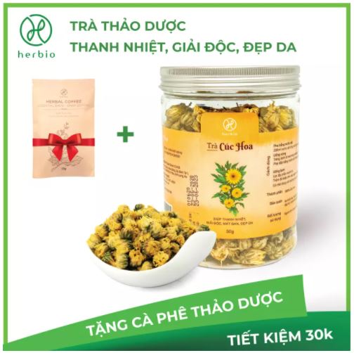 Trà Hoa Cúc thải độc mát gan Herbio - nguyên nụ 50g - giảm cân giảm mụn hiệu quả