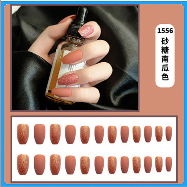 Hộp 24 Móng tay giả , nail giả , móng giả A89, móng nhọn (Tặng kèm keo dán móng tay )