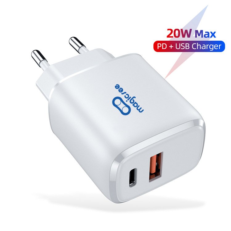 Củ sạc nhanh PD20W Magicsee E1 QC3.0 , tối đa 20W , 2 cổng USB và Type C