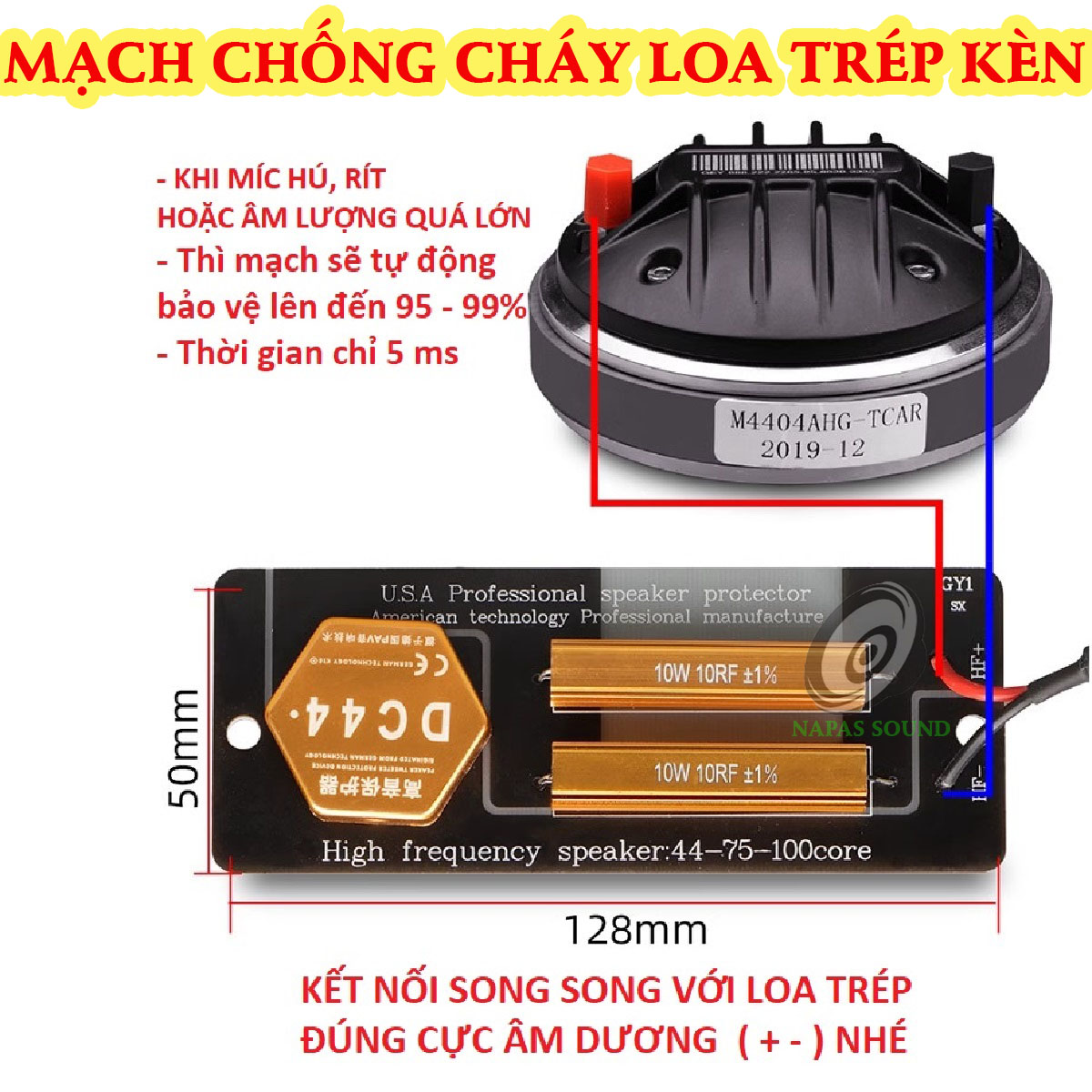 Mạch chống cháy loa trép hiệu quả 99% - mạch bảo vệ loa treble - mạch chống hú rít