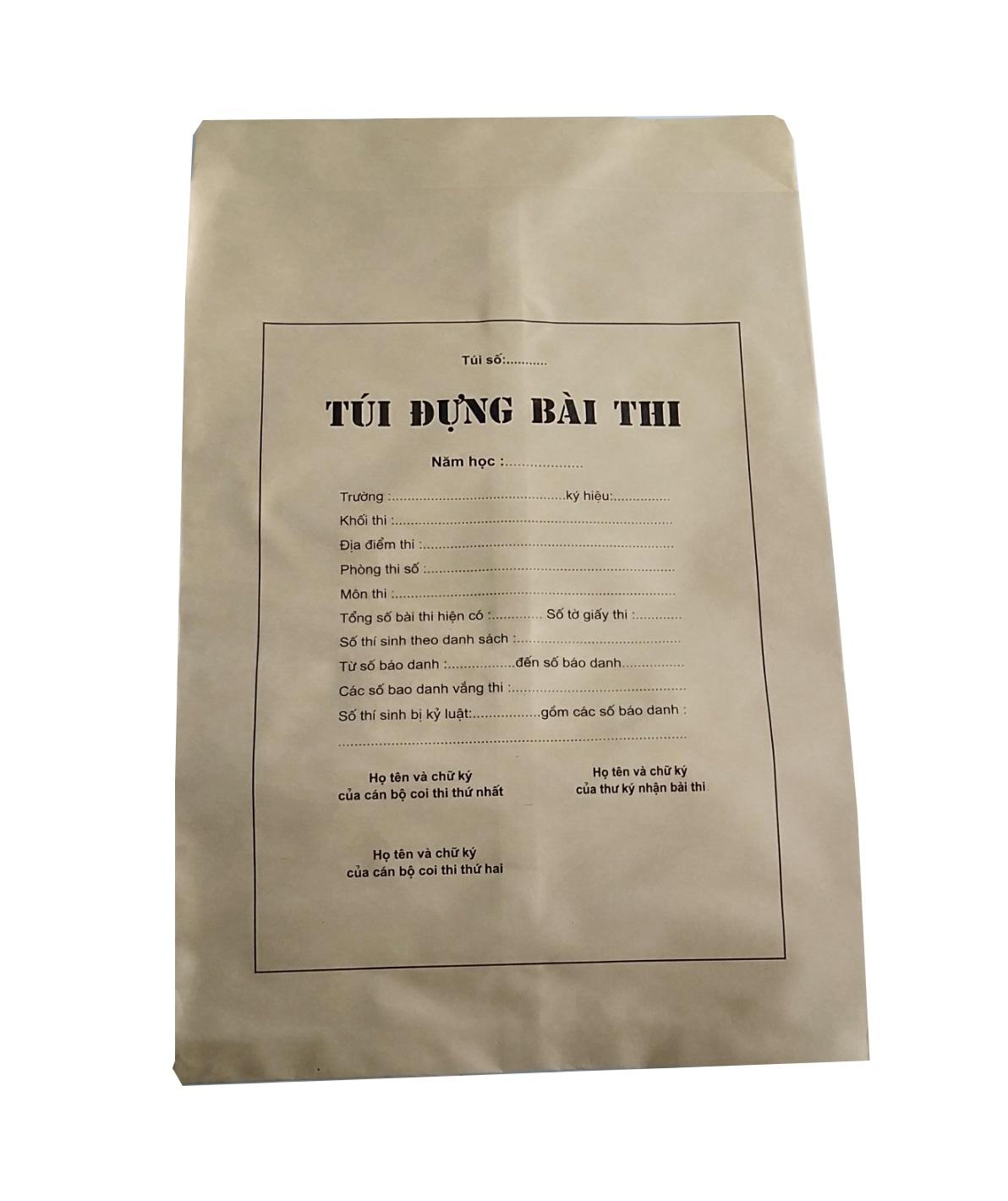 Combo túi đựng bài thi theo mẫu của bộ GD&DT
