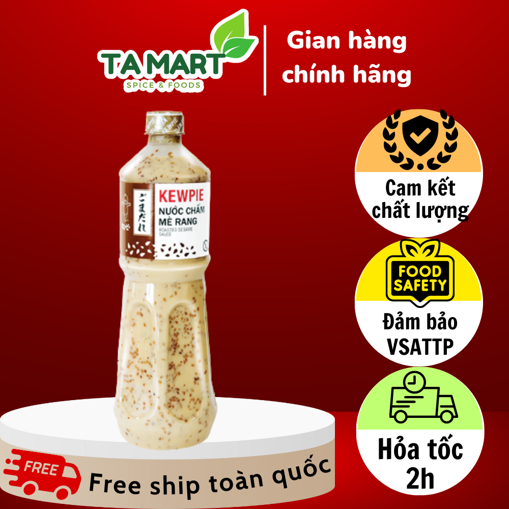 Nước Chấm Rong Nho Mè Rang 1L Thơm Ngon - Dành Cho Người Giảm Cân KETO - Roasted Seasame Sauce