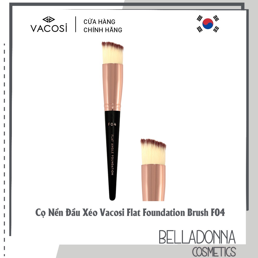 Cọ nền đầu xéo vacosi flat foundation brush f04