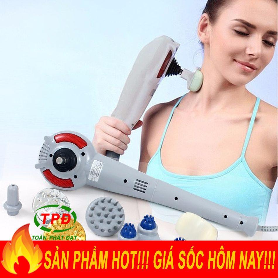 Máy Mát Xa Lưng Cầm Tay 7 Đầu King Máy Mát Xa Hồng Ngoại 7 Đầu Máy Đấm Lưng Cầm Tay