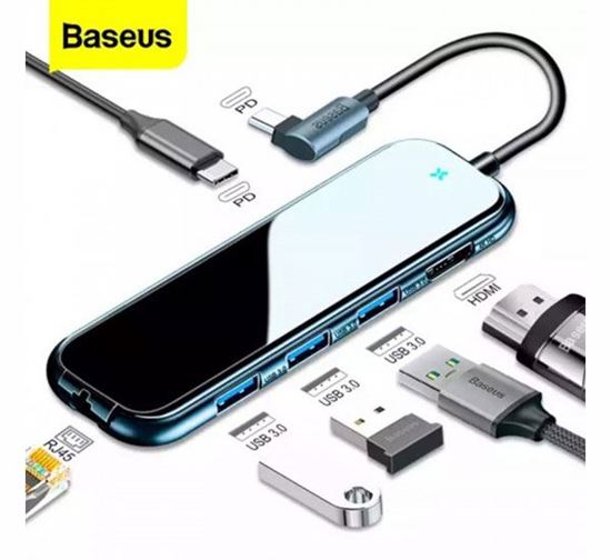 Bộ hub chuyển đổi type c baseus 6 in 1 cahub - dz0g - hàng chính hãng