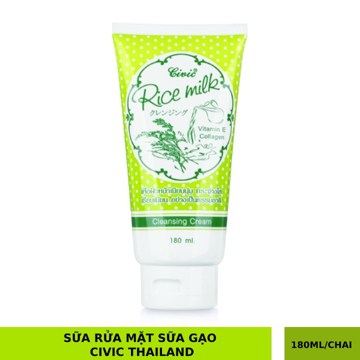 Sữa rửa mặt gạo Civic Rice Milk 180ml- Nhập khẩu Thailand