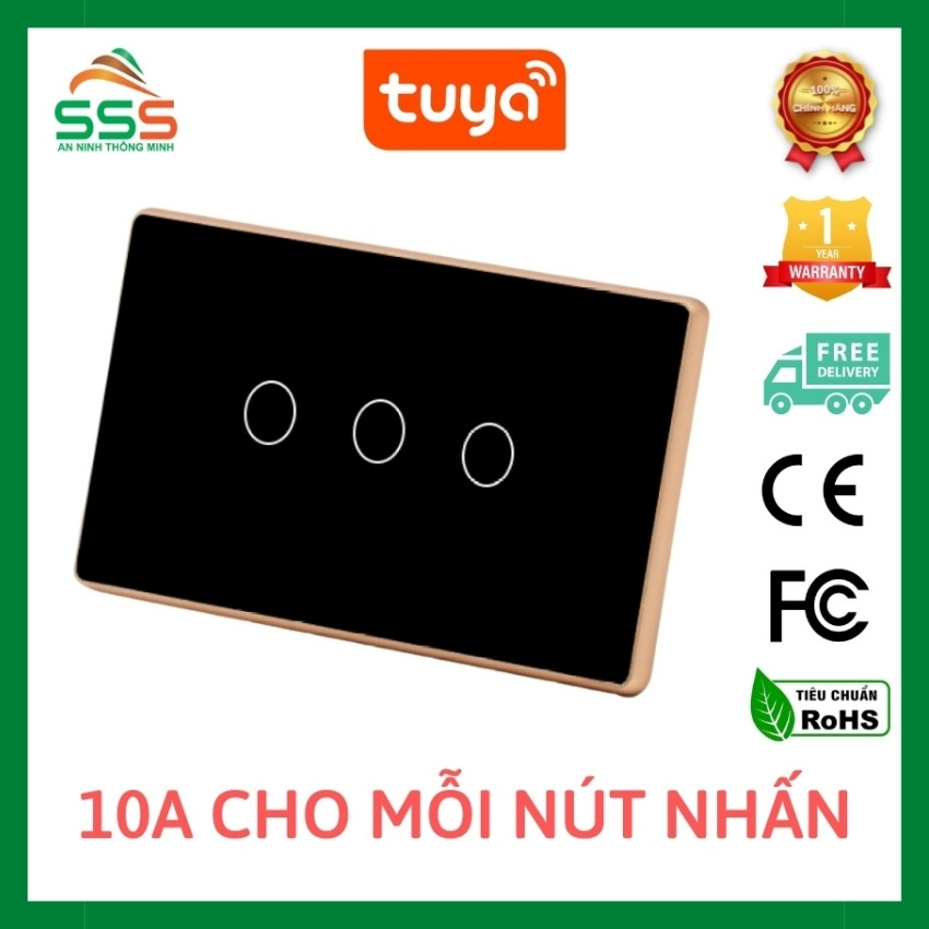 [ HẤP DẪN ] Công tắc thông minh TUYA HZ03BV. 10A cho mỗi nút nhấn.  nút nhấn cảm ứng.Tận hưởng nhà thông minh với hệ sinh thái nhà thông minh tuyệt vời nhất - An Ninh Thông Minh
