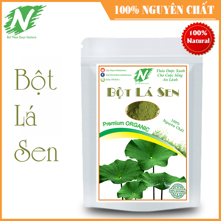 Bột lá sen nguyên chất 100g