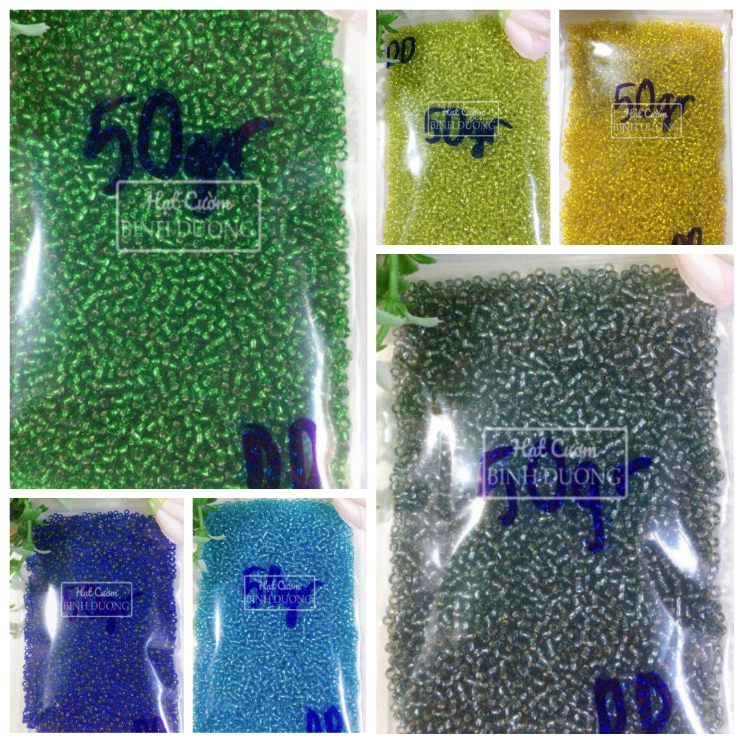 {HÀNG XỊN} 7500 HẠT CƯỜM TẤM THỦY MÀU SẮC ĐẸP, ĐỀU VIÊN KHOẢNG 50GR