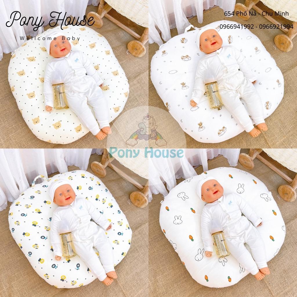 Gối chống trào ngược bunny - đệm chống trào ngược xô muslin cho bé sơ sinh