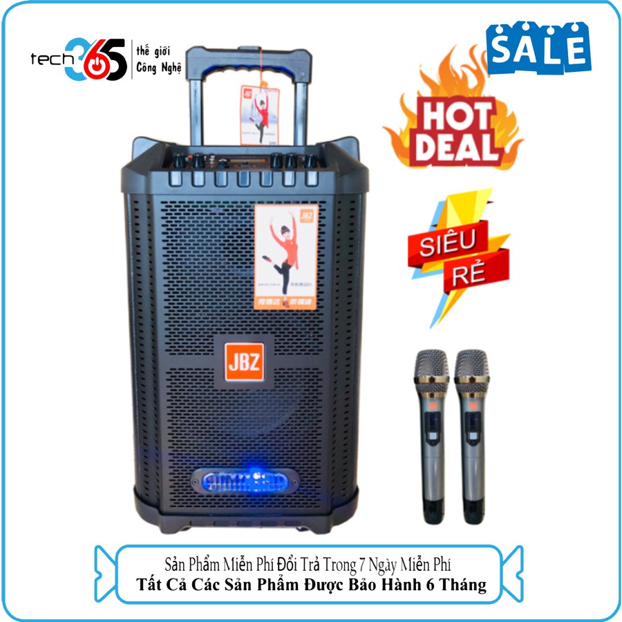 Loa kéo karaoke jbz 1006 3 tấc mic tần số uhf cực căng - chính hãng jbz nội địa, hoạt động ổn định, đa chức năng, thiết kế đẹp và chắc chắn, cam kết chất lượng như mô tả