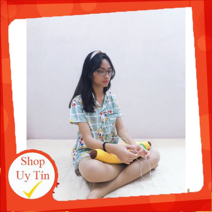 🐼đồ mặc nhà🐼 đồ bộ pijama phi lụa đồ ngủ quần đùi tay ngắn - hàng mới về