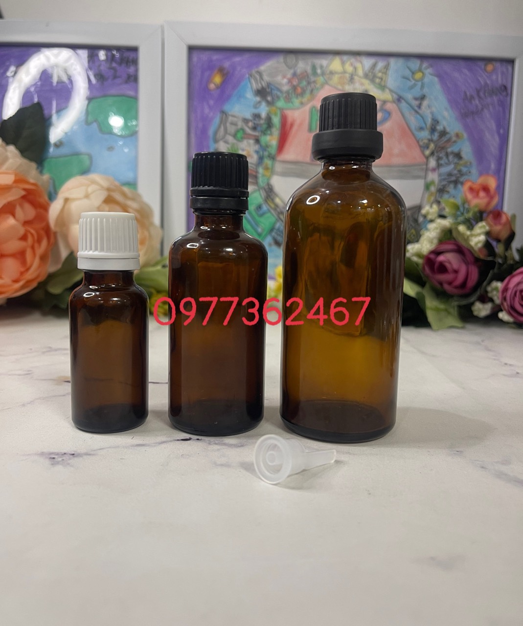 Chai chiết mỹ phẩm, chai thủy tinh đựng serum màu nâu 5ml 10ml 15ml 20ml 30ml 50ml 100ml