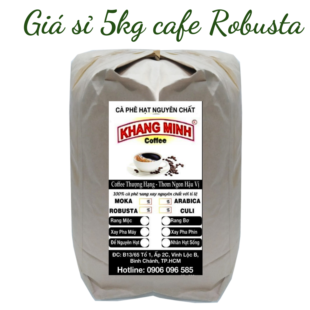 Cà phê hạt robusta nguyên chất thơm ngon- đậm vị