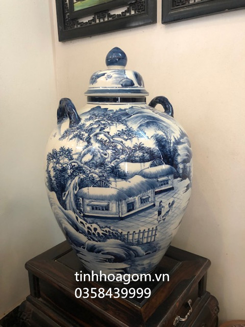 Bình ngâm rượu sứ Bát Tràng 50l