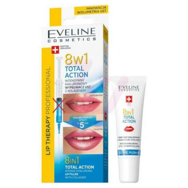 Serum môi eveline 8in1 giúp môi căng mọng