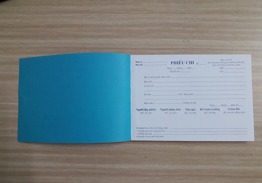 Bộ 3 cuốn phiếu chi 1 liên dày