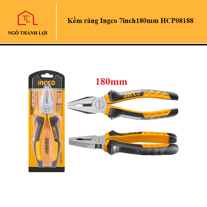 Kềm răng, kềm điện ingco 7inch/180mm hcp08188