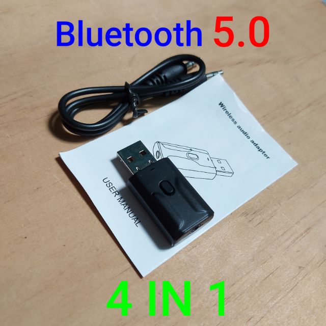 Usb thu phát tín hiệu âm thanh 4 trong 1 bluetooth 5.0