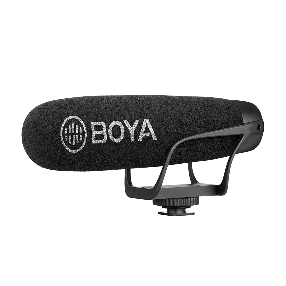 Micro shotgun BOYA BY-BM2021 sử dụng cổng 3.5mm, Micro định hướng cho máy ảnh, camera, máy quay phim