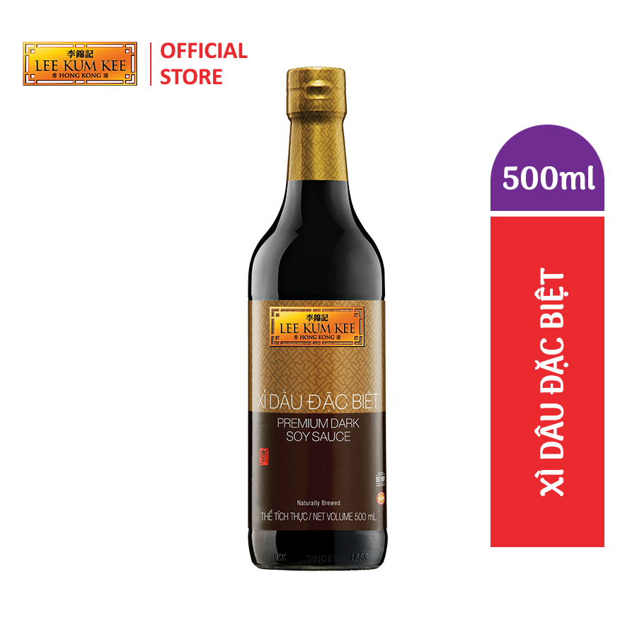 Xì dầu đặc biệt Lee Kum Kee Premium Dark Soy Sauce (500ml/chai) loại đậm đặc