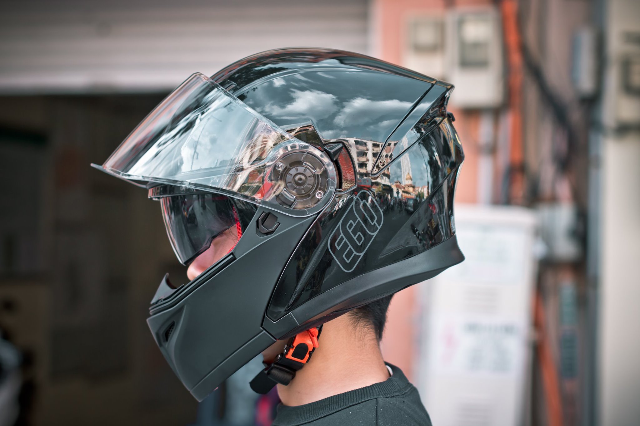 [HCM][Tặng túi đựng và Khăn trùm Ninja] Mũ Fullface Lật Cằm EGO E9 2 kính cao cấp bảo hành 24 tháng