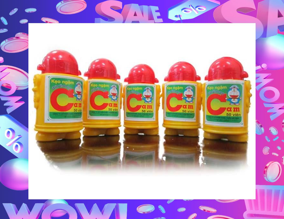 Kẹo ngậm Vitamin C Doremon giúp tăng sức đề kháng cho bé - 1 lọ 50 viên