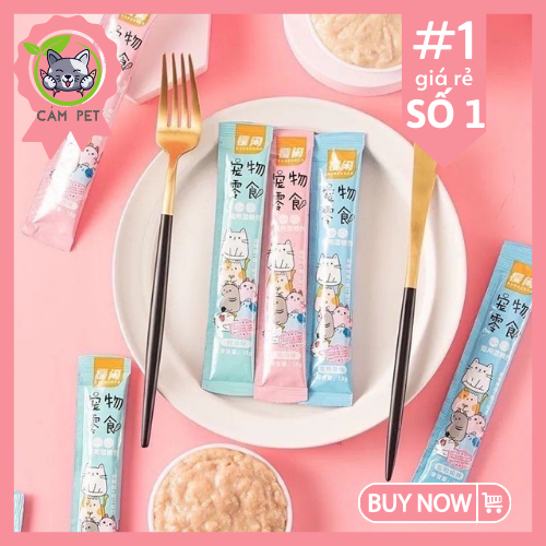 Súp thưởng cho mèo thú cưng shizuka thanh 15gr- Súp Thưởng Thú Cưng